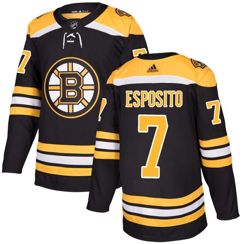 Adidas Bruins #7 Phil Esposito Black Home Authentic Stitched NHL Jersey